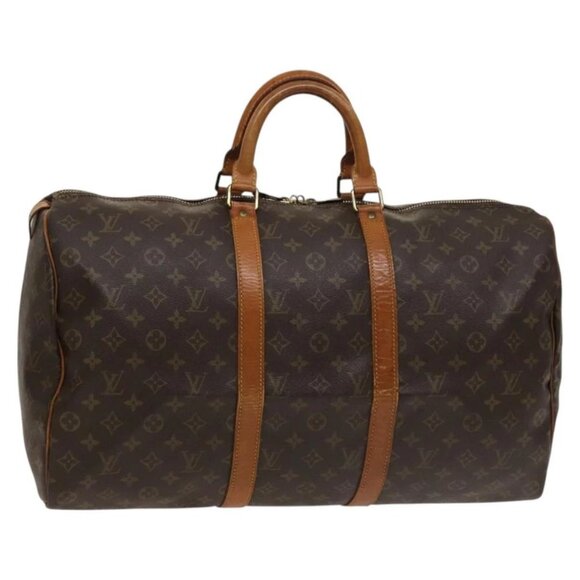 LOUIS VUITTON Monogram Keepall 55 Boston Bag M41424 LV Auth KD301 - Picture 2 of 16